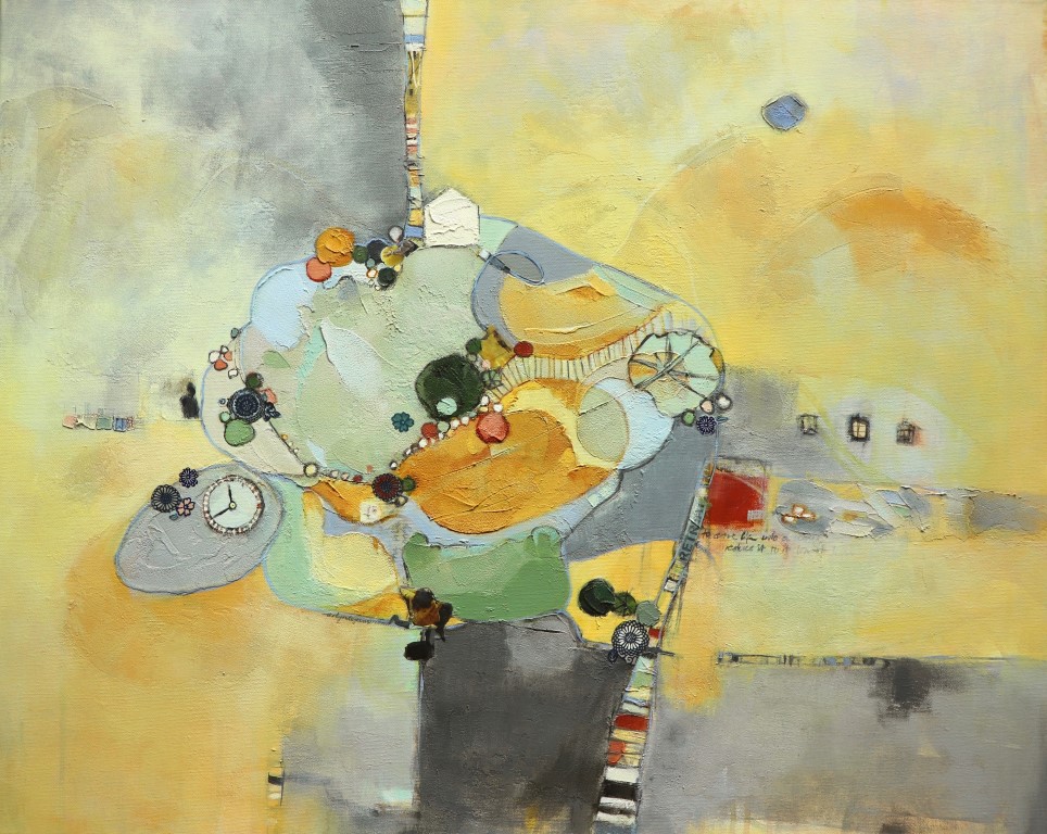 notion, Unplugged, Mixed media on canvas, painting, Arlyn De Jesus