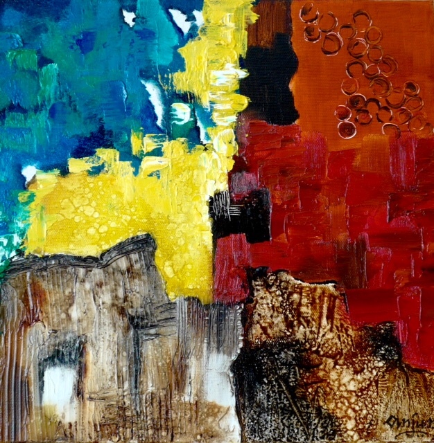 rock, Rock Abstract 04, Oil on canvas, painting, Anjum Motiwala